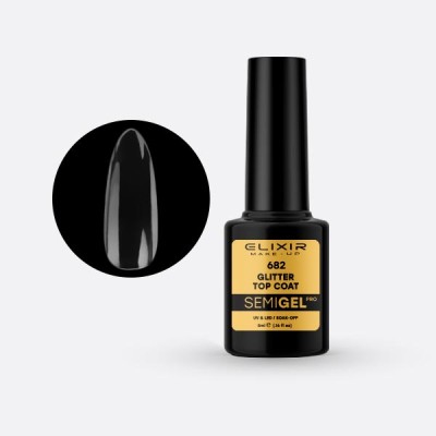 Ημιμόνιμο βερνίκι 5ml – 682 (Glitter Top Coat)