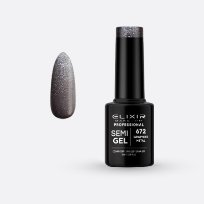 Ημιμόνιμο βερνίκι 5ml – 672 (Graphite Metal)