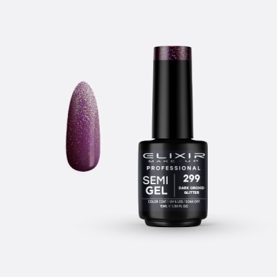 Pro. Ημιμόνιμο βερνίκι 15ml – 299 (Darkorchid Glitter)