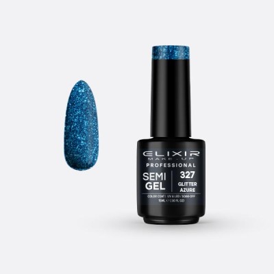 Pro. Ημιμόνιμο βερνίκι 15ml – 327 (Glitter Azure)