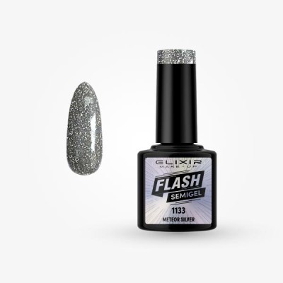 Ημιμόνιμο βερνίκι Flash 8ml – 1133 (Meteor Silver)