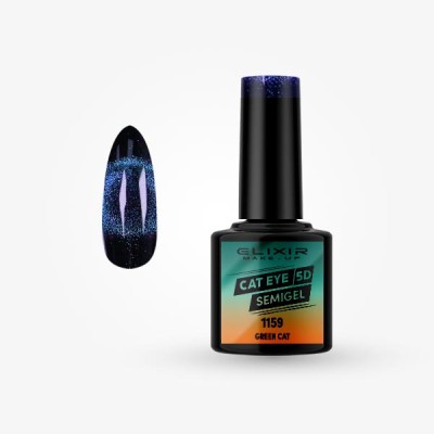 Ημιμόνιμο βερνίκι Cat Eye 5D 8ml – 1159 (Green Cat)
