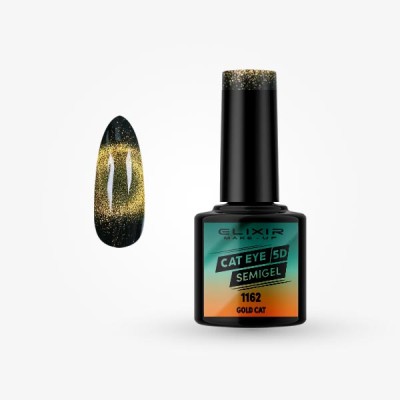 Ημιμόνιμο βερνίκι Cat Eye 5D 8ml – 1162 (Gold Cat)