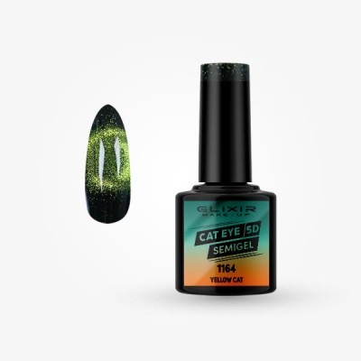 Ημιμόνιμο βερνίκι Cat Eye  5D 8ml – 1164 (Yellow Cat)