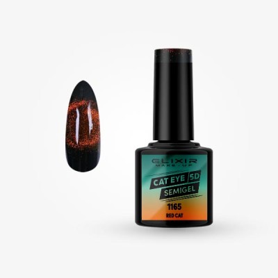 Ημιμόνιμο βερνίκι Cat Eye 5D 8ml – 1165 (Red Cat)