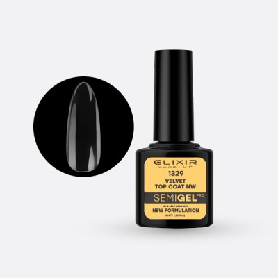 Ημιμόνιμο βερνίκι 8ml – 1329 (Velvet Matte Top Coat No Wipe)