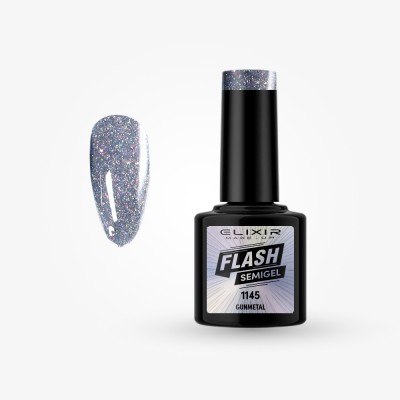 Ημιμόνιμο βερνίκι Flash 8ml – 1145 (Gunmetal)