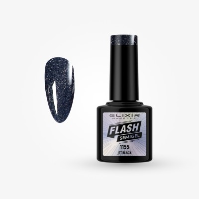 Ημιμόνιμο βερνίκι Flash 8ml – 1155 (Jet Black)