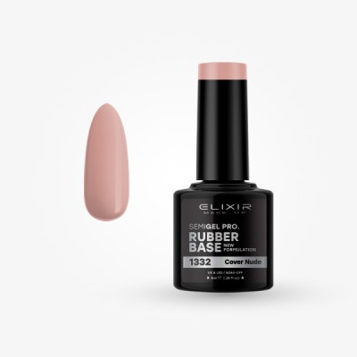 Ημιμόνιμο βερνίκι 8ml – 1332 (Rubber Base Coat Cover Nude)