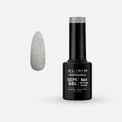 Ημιμόνιμο βερνίκι 5ml - 561 (Glitter Silver)