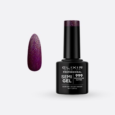 Ημιμόνιμο βερνίκι 8ml – 999 (Darkorchid Glitter)