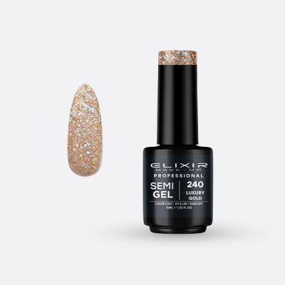 Ημιμόνιμο βερνίκι 15ml – 240 (Luxury Gold)